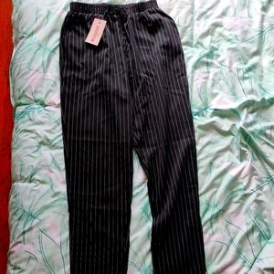 Missguided Pinstripe Tie Cigarette Trouser